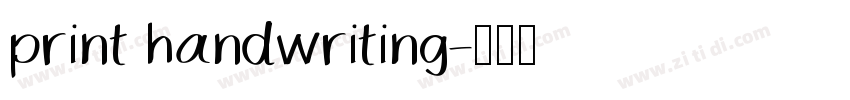 print handwriting字体转换